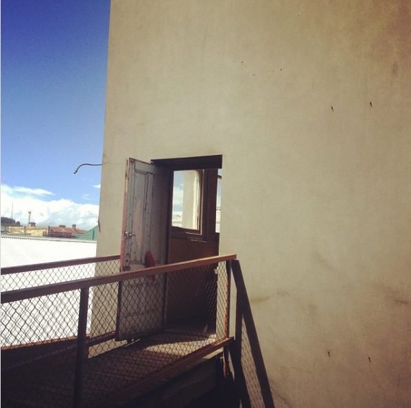 the footbridge to my office, I called it the airbridge